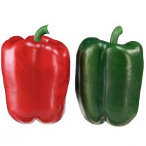 Itens Decoração de páprica rede artificial vermelha verde Ø8cm Alt.11,5cm 4 peças