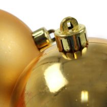 Itens Bola de Natal dourada 10cm 4 unidades