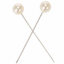 Itens Alfinetes com cabeça de pérola, cor champanhe, Ø10mm, 60mm