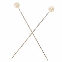 Itens Alfinetes com cabeça de pérola Ø6mm 65mm Champagne