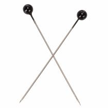 Itens Alfinetes com cabeça de pérola Ø6mm 65mm Preto