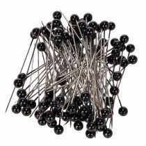 Itens Alfinetes com cabeça de pérola Ø6mm 65mm Preto