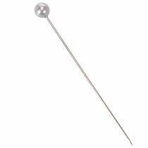 Itens Alfinetes com cabeça de pérola Ø6mm 65mm prata