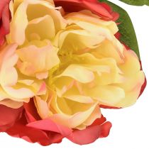 Itens Peônias Flores de Seda Flores Artificiais Rosa Amarelo 68cm