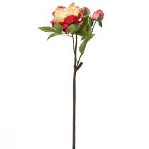 Itens Peônias Flores de Seda Flores Artificiais Rosa Amarelo 68cm