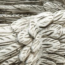 Itens Penas de coração de planta fundidas em pedra coração cinza branco 13 × 12 × 6 cm 2 unidades