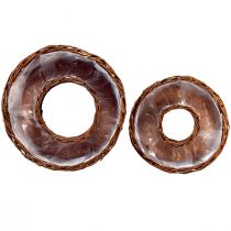 Itens Conjunto de anéis de plantio de salgueiro Ø32/25cm, 2 peças, decoração rústica e natural