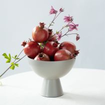 Itens Vaso decorativo em metal com base cinza Ø16cm H13cm
