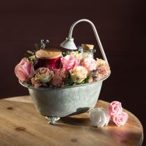 Itens Mini banheira de metal Plant Bowl 22,5 cm/27,5 cm Conjunto de 2