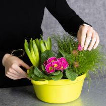 Itens Vaso de metal para plantas, decoração de primavera para sala de estar, 25 cm, conjunto de 3 peças.