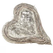 Itens Planta coração planta tigela rattan coração branco natural 28x34cm