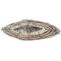 Itens Vasos de vime para plantas trepadeiras, branco natural, 40x13cm, conjunto de 2 peças - Plantas para decoração de casa de campo