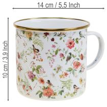 Itens Vaso de esmalte para plantio de flores, Ø11cm