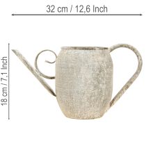 Itens Vaso de metal vintage para plantas/regador, decoração antiga para jardim, 32x10,5x18cm
