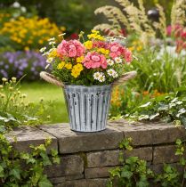 Itens Vaso de plantas com alças, floreira de metal, vaso decorativo para plantas Ø14,5cm