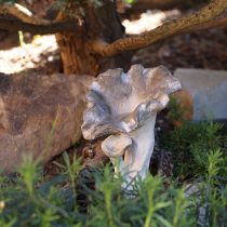 Itens Decoração de cogumelo em pedra fundida, figura de jardim, cinza, 18×16×25cm