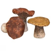 Itens Figuras decorativas de cogumelo inspiradas na natureza - vários tons de marrom, 6,4 cm - detalhes encantadores para jardim e casa Pacote de 3