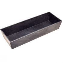 Itens Vaso de plástico cinza versátil – retangular, 37 cm – ideal para jardinagem interna e externa.