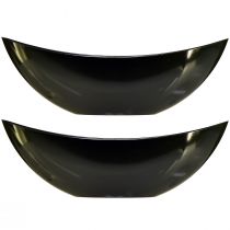 Itens Tigela de barco elegante em verde escuro - perfeita para plantar - 39 cm 2 unidades