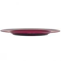 Itens Pratos versáteis de plástico vermelho escuro – 28 cm, perfeitos para decoração e uso externo – 4 peças
