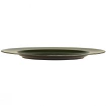 Itens Prato de plástico elegante verde escuro 28 cm 4 unidades