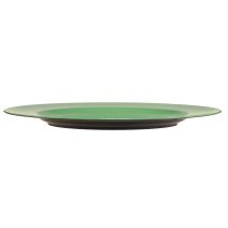 Itens Placa de plástico verde resistente - 28cm, perfeita para decoração diária e atividades ao ar livre - 4 unidades