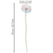 Itens Decoração de dente-de-leão, flor seca, estabilizada e tingida, delicada, durável, 12 cm, 4 peças