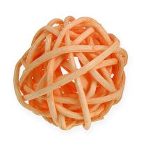 Bola de rattan laranja, damasco, branqueada 72pcs
