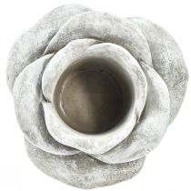 Itens Rosa cerâmica sepultura decoração mesa castiçal grande Ø17cm Alt.9cm