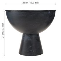 Itens Taça com base metálica troféu antracite Ø26cm H21cm