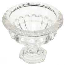 Itens Tigela de vidro clássica com base em design vintage – Transparente, Ø13cm x 11 cm – Uso versátil para decoração de troféus