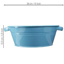 Itens Tigela redonda com alça, tigela decorativa, tigela para flores, azul, Ø33,5 cm