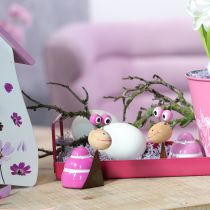 Itens Conjunto de 4 estatuetas de caracol com um design divertido, uma charmosa decoração de primavera, 9 cm.