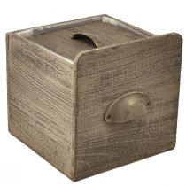 Itens Conjunto de gavetas de madeira com puxador, limpeza marrom - arrumação rústica, conjunto de diversos tamanhos, 4 peças