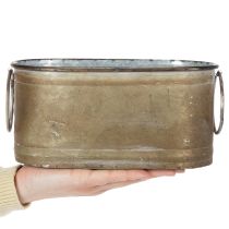 Itens Conjunto de vasos e floreiras de metal, estilo retrô vintage, 22,5 cm/27 cm/31 cm de comprimento