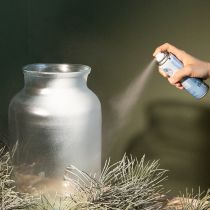 Itens Spray de neve prateado com glitter para janelas e decoração de inverno, 150ml