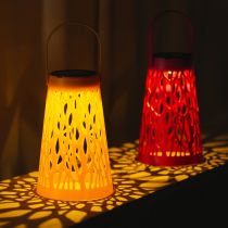 Itens Lanterna solar para uso externo, perfeita para noites aconchegantes de verão no jardim e no pátio, 26 cm, 2 peças.
