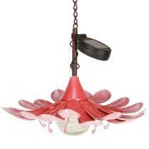 Itens Luz solar LED para jardim de flores LED Metal Rosa Ø30cm