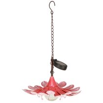 Itens Luz solar LED para jardim de flores LED Metal Rosa Ø30cm