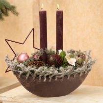 Itens Velas cônicas velas cor sólida bordô 50x300mm 4 un