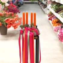 Itens Velas cônicas cor laranja 34mm x 240mm 4 peças