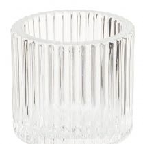 Itens Castiçal em bastão porta-vela de vidro Ø5cm Alt.8cm 4 un