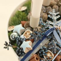 Itens Porta-vela de metal em bastão, bege, A11cm, 4 peças