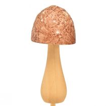 Itens Tampão decorativo cogumelo para flores madeira marrom Ø2,5cm 8 peças