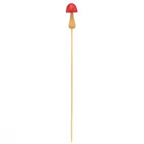 Itens Tampão de flor cogumelo decorativo de madeira vermelho Ø2,5cm 8 peças