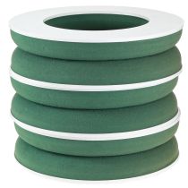 Itens Anel de espuma floral OASIS® verde H3cm Ø25cm 6 peças