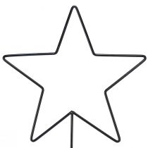 Itens Decorações de estrelas grandes em base de madeira natural - preta, 60 cm - decoração elegante de quarto 30x10x60cm 2 unidades