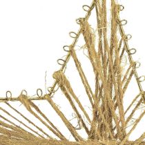 Itens Estrela embrulhada em juta decoração de Natal rústica 20 cm 4 unidades