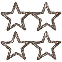 Itens Estrelas para pendurar para guirlanda de porta salgueiro natural 28 cm 4 unidades