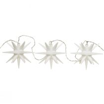 Itens Cadeia de luz estrelada LED branco temporizador externo interno 225 cm